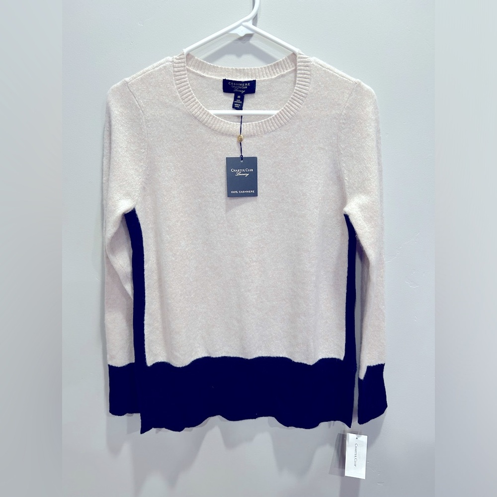 Charter Club Luxury Cashmere Crew Neck Sweater